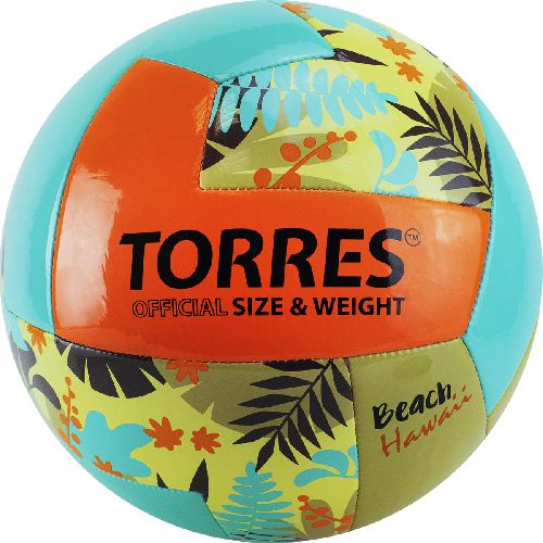 Мяч для пляжного волейбола TORRES Hawaii, размер 5